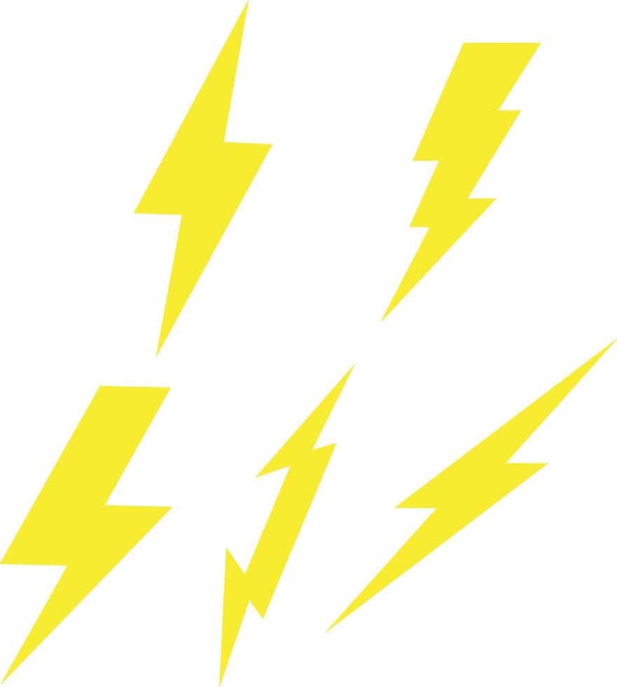 Lightning icon set illustration. electric sign and symbol. power icon. energy sign vector