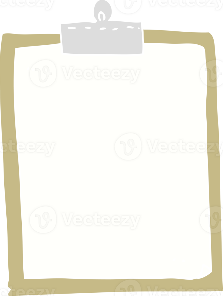 flat color illustration of clipboard png