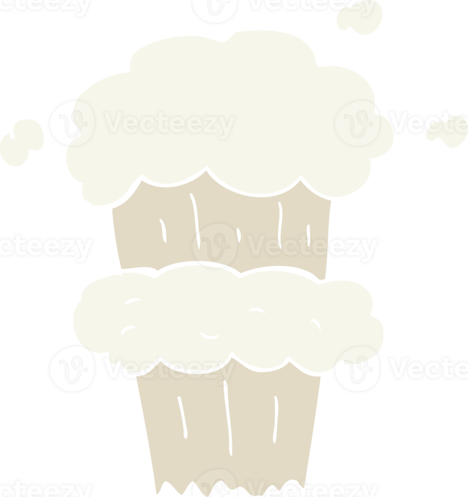 flat color illustration of smoke explosion png
