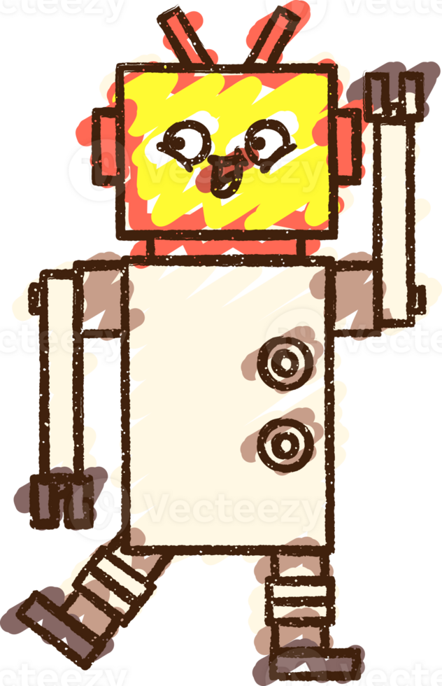 Robot Chalk Drawing png