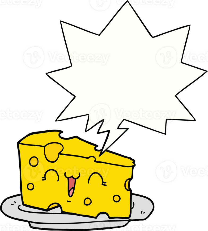 cute cartoon cheese with speech bubble png