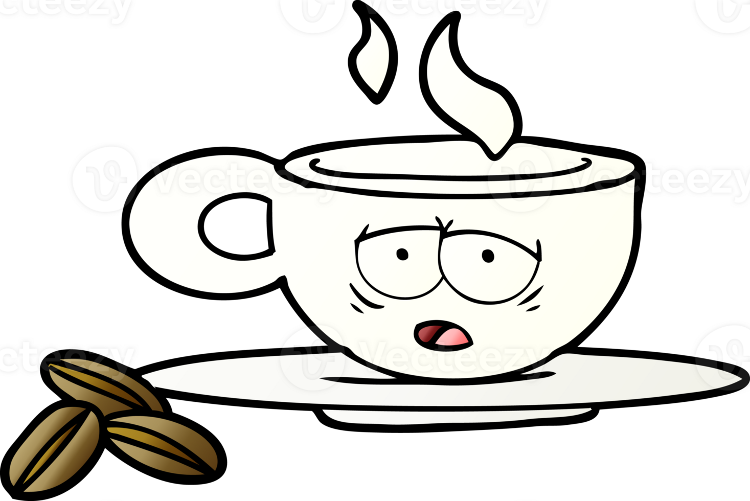 cartoon espresso mug png