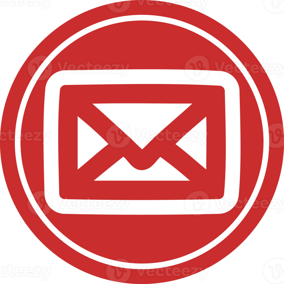 envelope letter circular icon symbol png