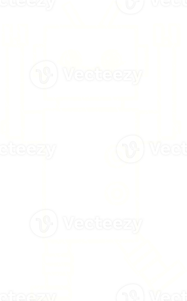 Crazy Robot Chalk Drawing png