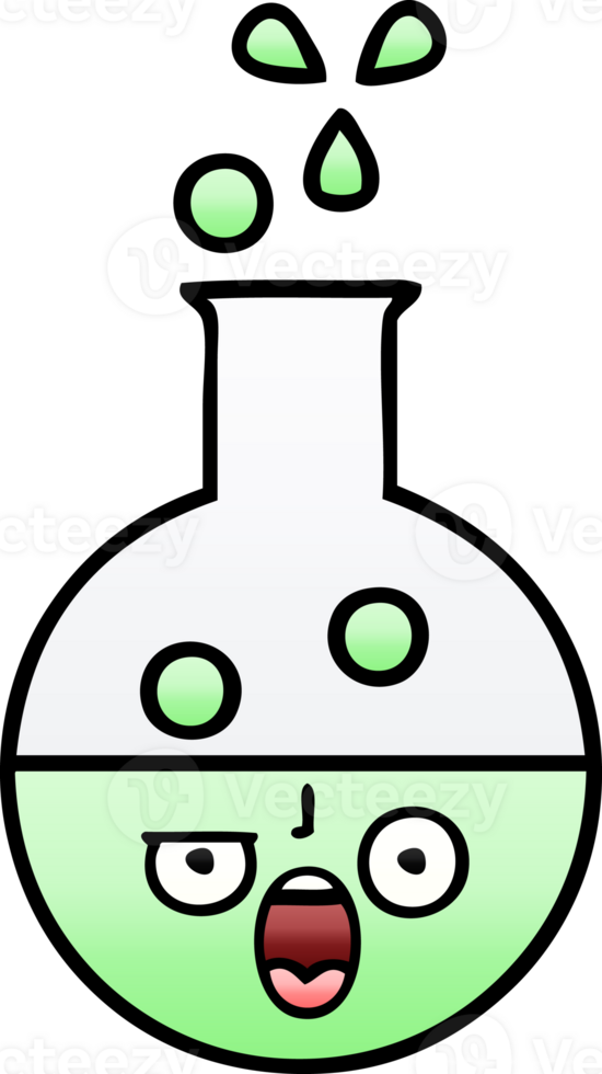 gradient shaded cartoon of a test tube png
