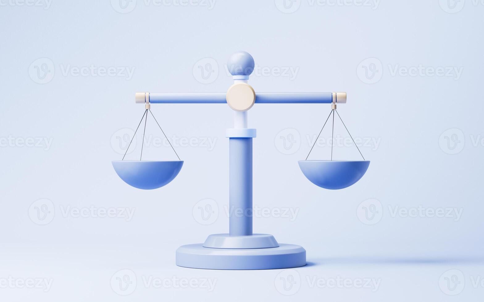 Judgment balance scale with equity concept, 3d rendering. photo