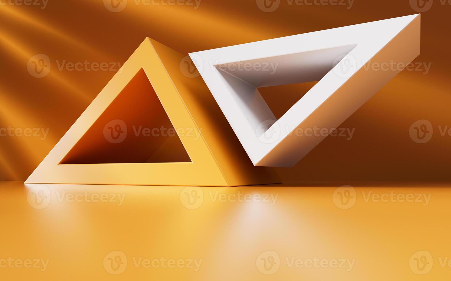 Abstract geometric interior structure, 3d rendering. photo