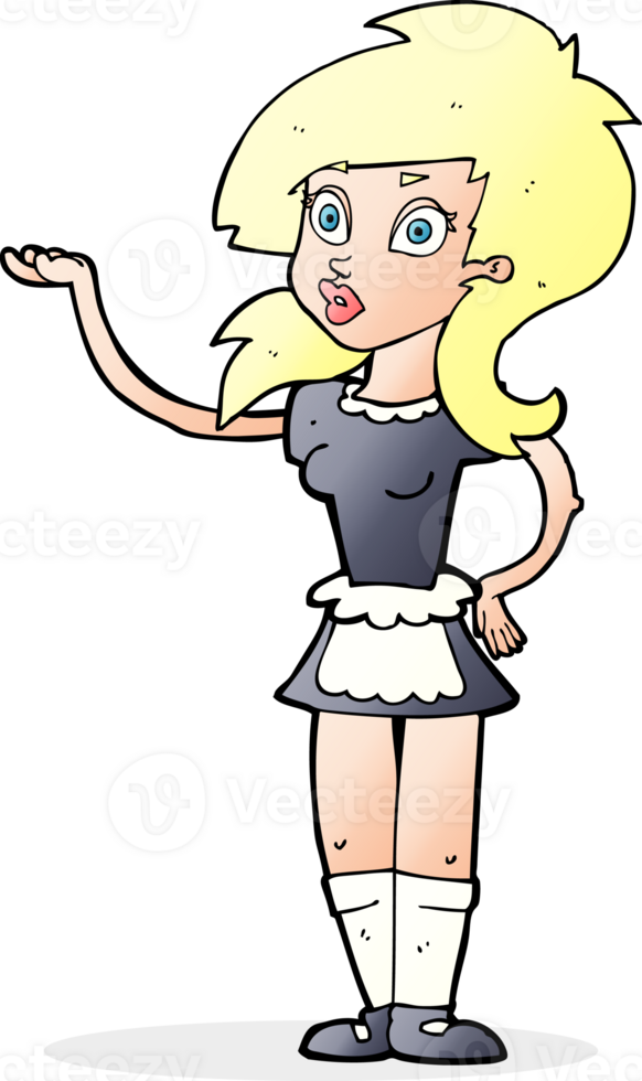 cartoon pretty waitress png