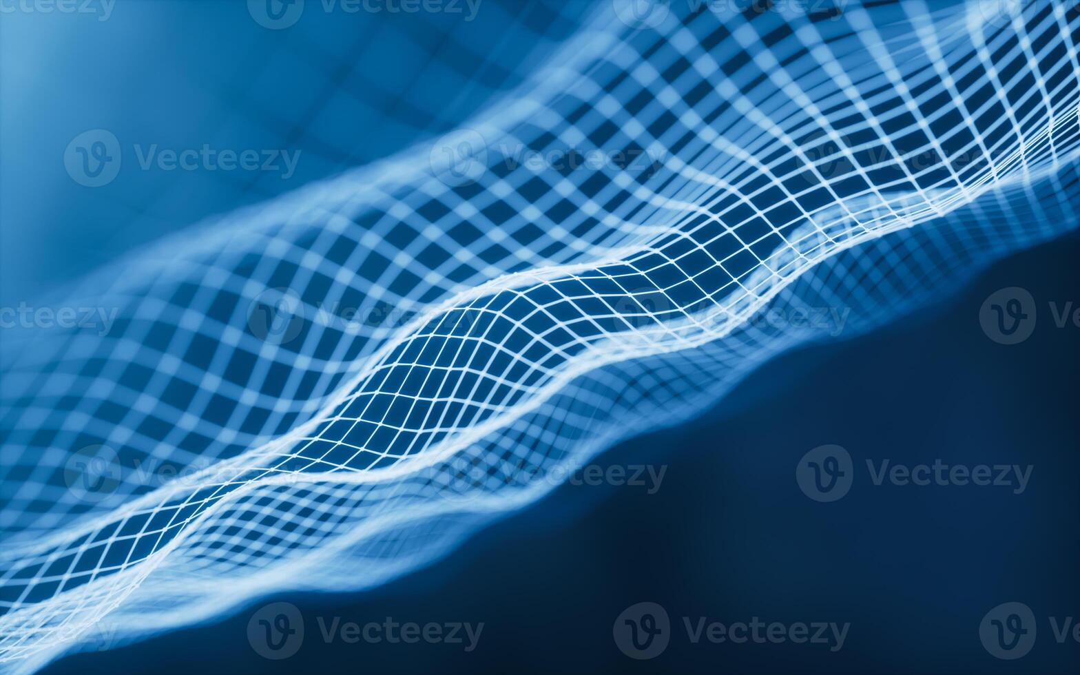 Digital space with glowing lines, 3d rendering. photo