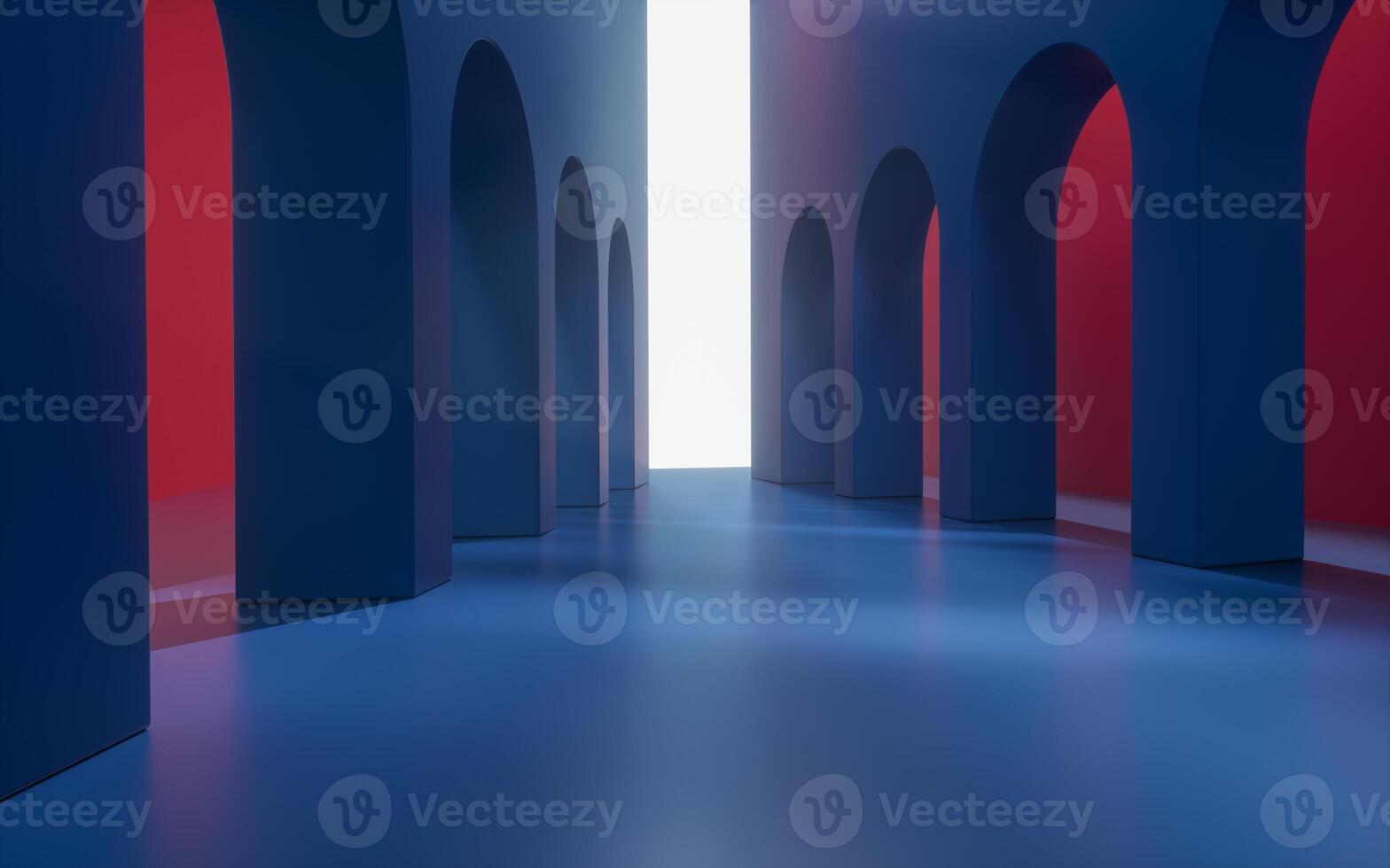 Abstract geometric interior structure, 3d rendering. photo