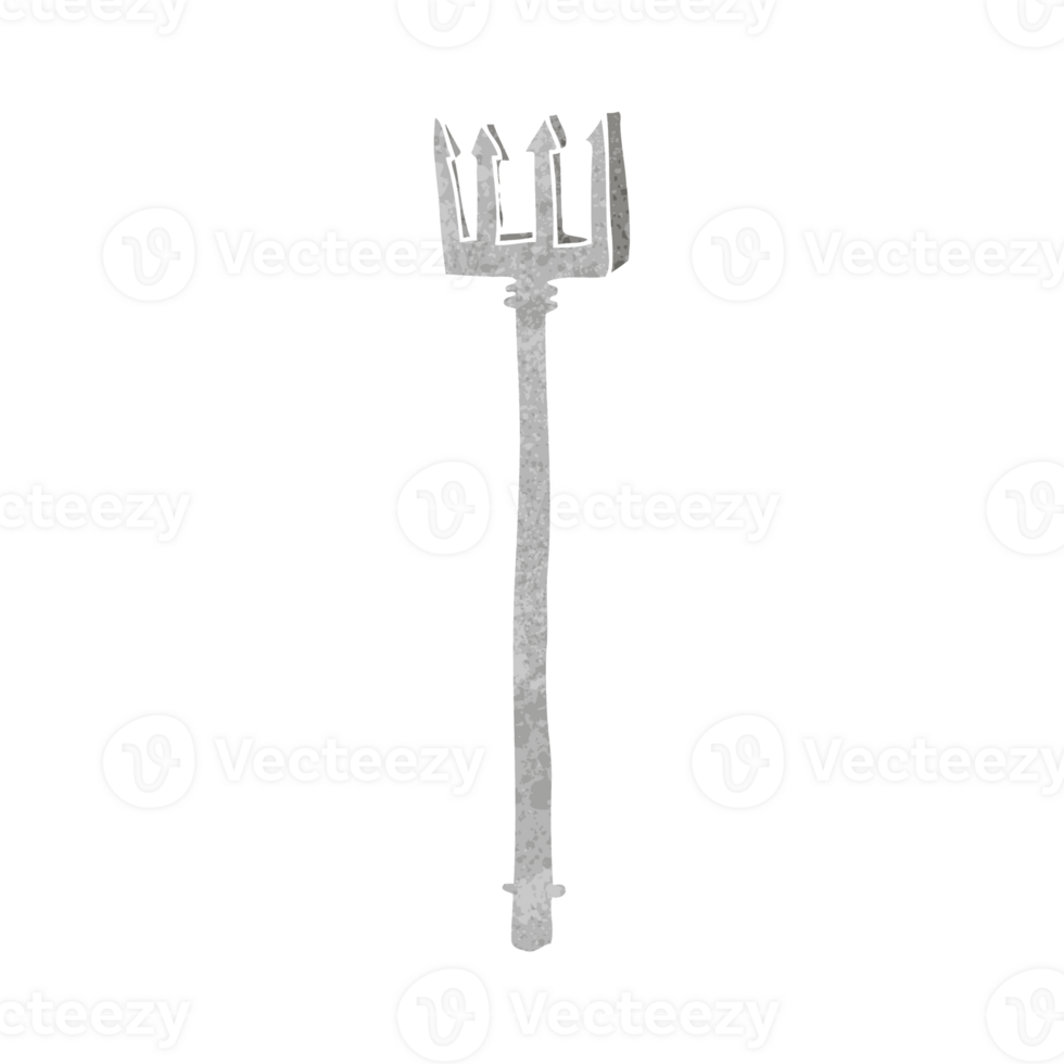 hand retro cartoon devil fork png