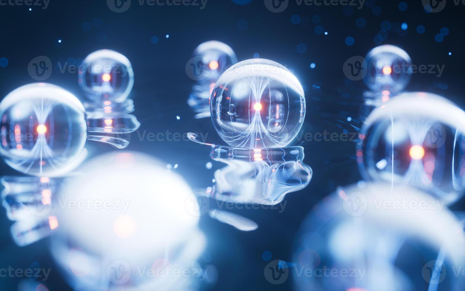 Physics quantum and scientific background, 3d rendering. photo