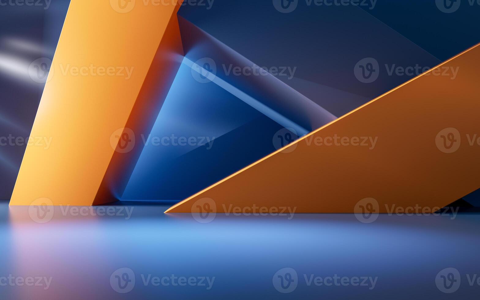 Abstract geometric interior structure, 3d rendering. photo