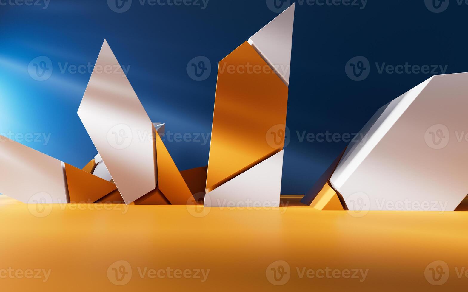 Abstract geometric interior structure, 3d rendering. photo