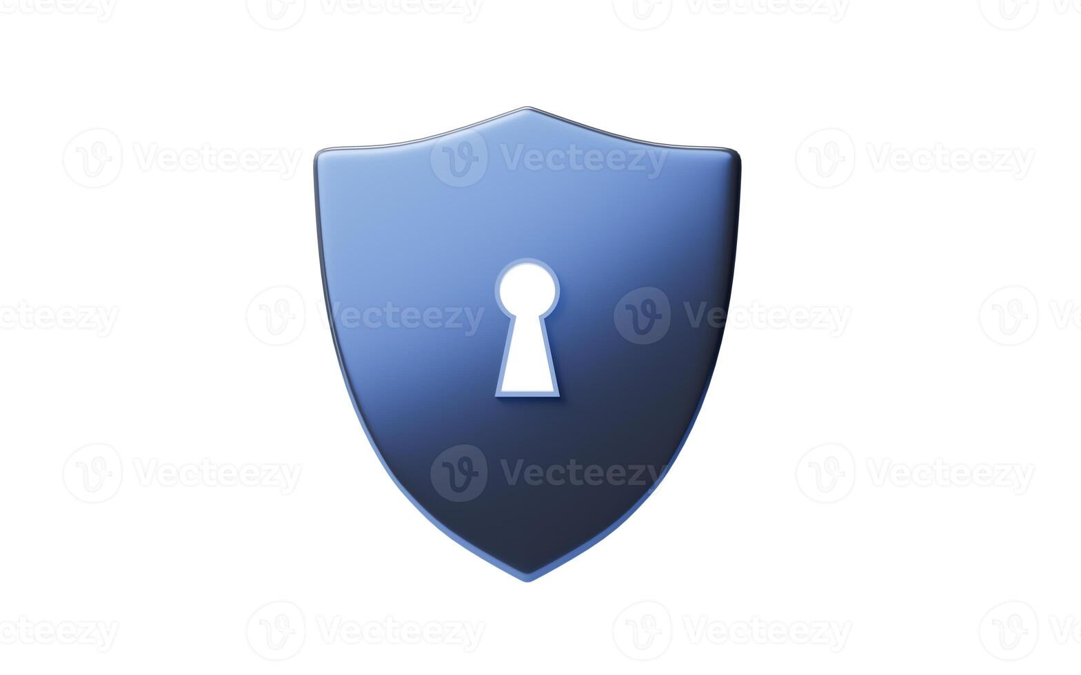 Safety shield with security lock, 3d rendering. photo