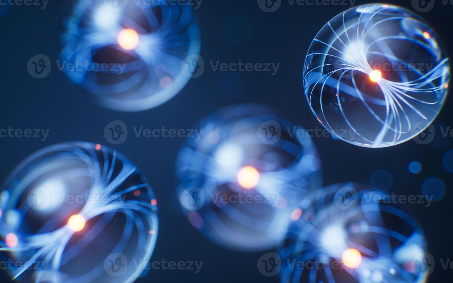 Physics quantum and scientific background, 3d rendering. photo