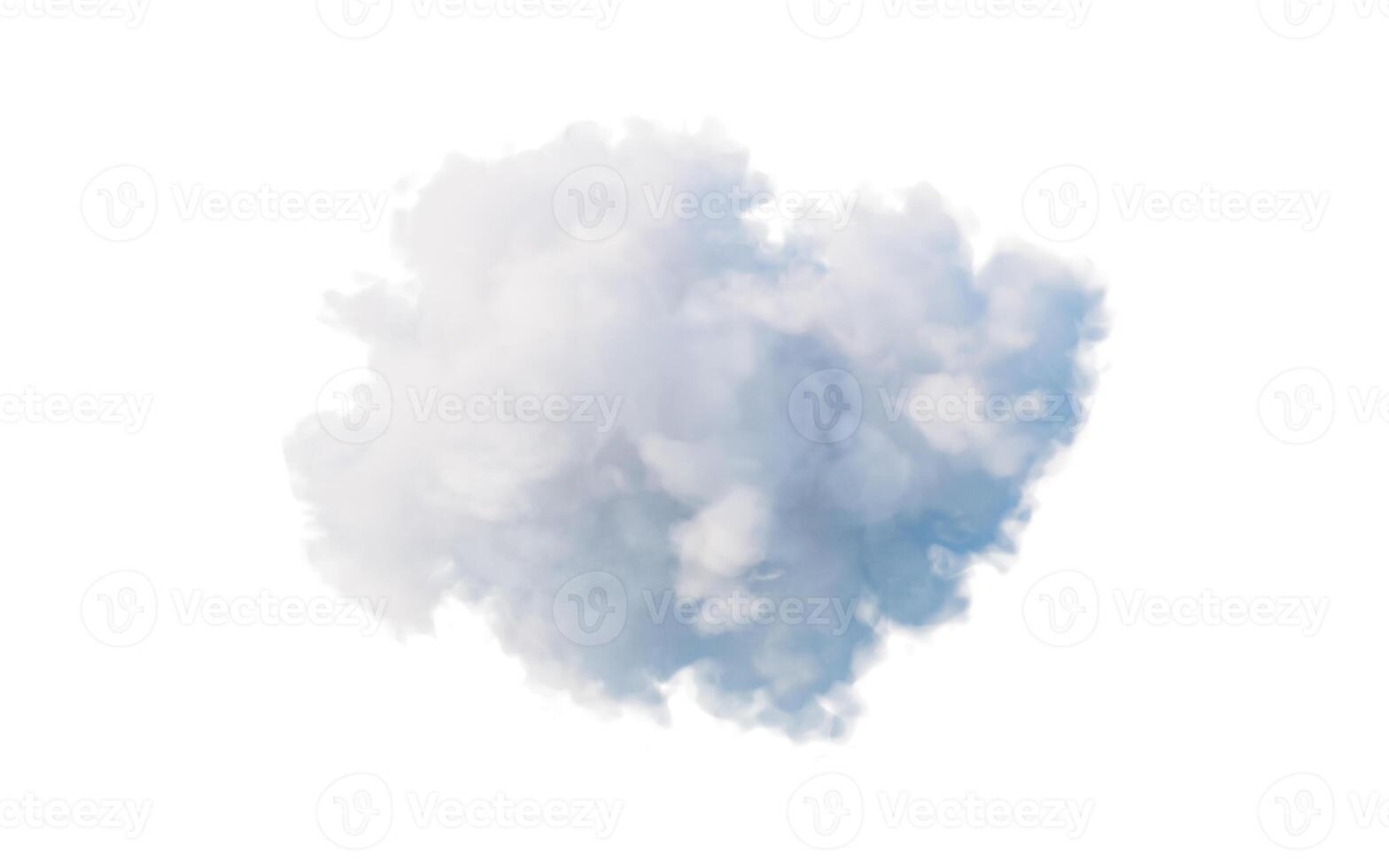 Isolated soft cloud, 3d rendering. photo
