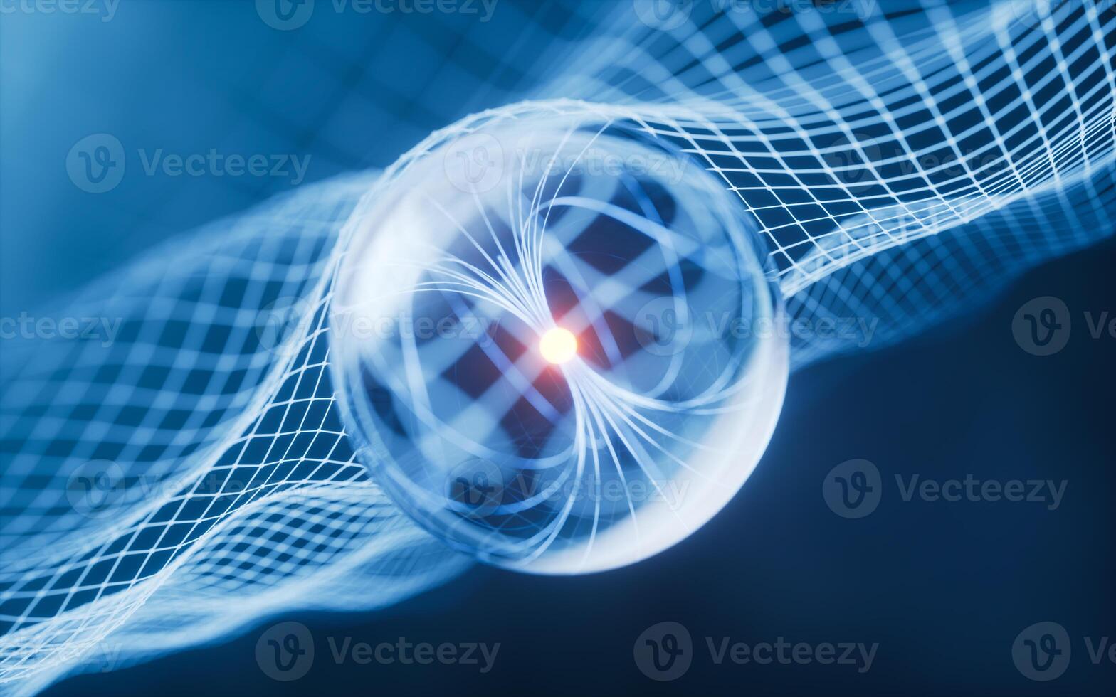 Physics quantum and scientific background, 3d rendering. photo