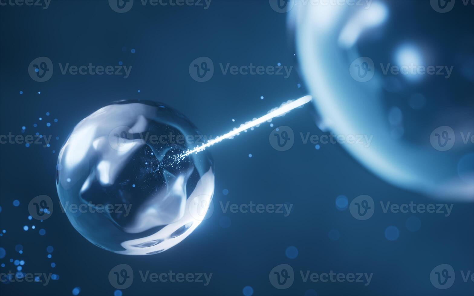 Physics quantum and quantum entanglement, 3d rendering. photo