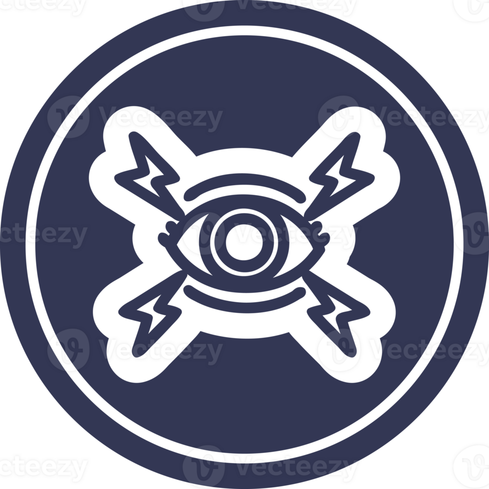mystic eye circular icon symbol png