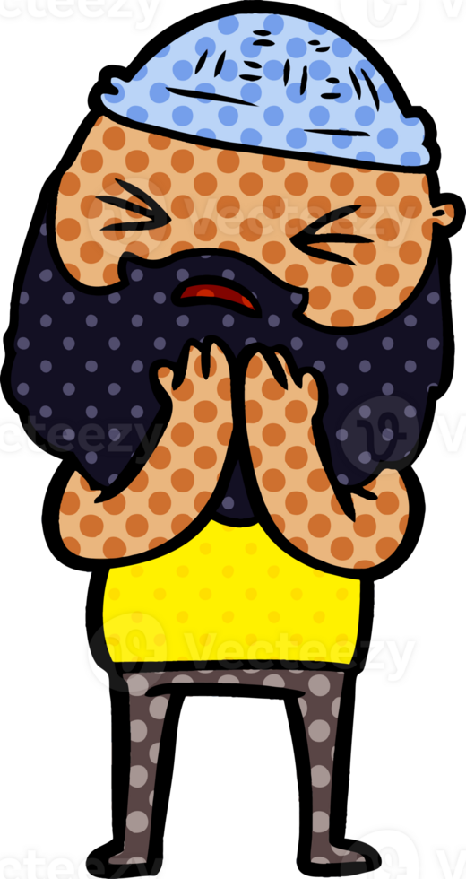 cartoon man with beard png