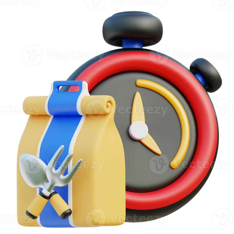 Delivery time 3d illustration photo