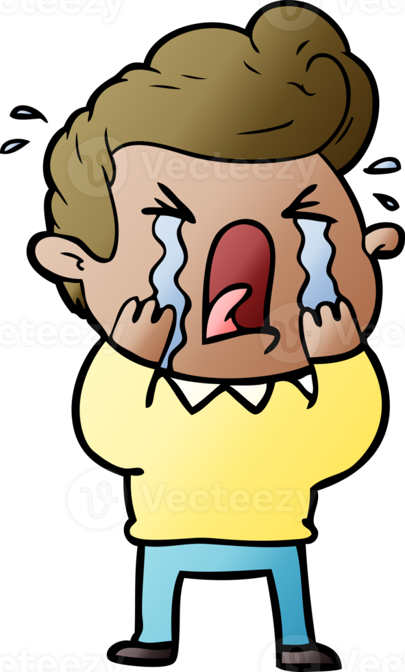 cartoon crying man png
