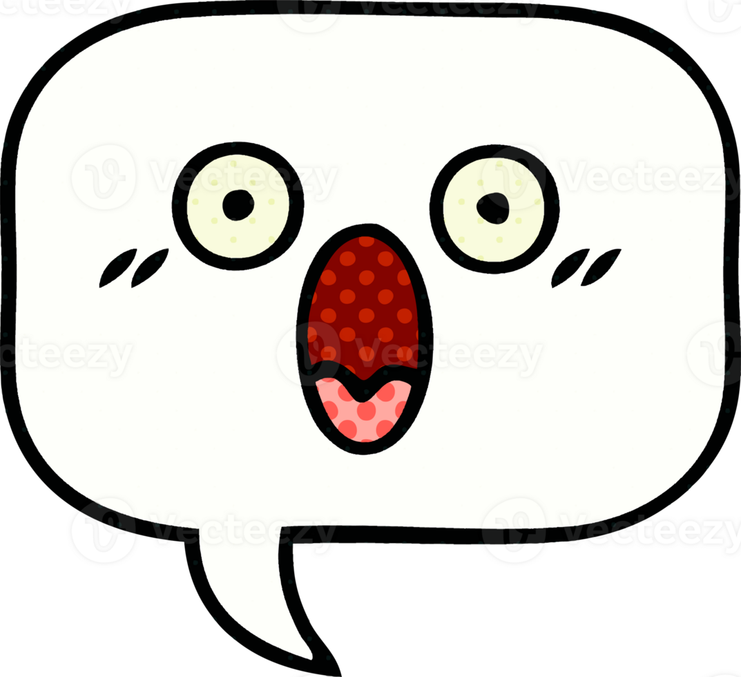 comic book style cartoon of a speech bubble png