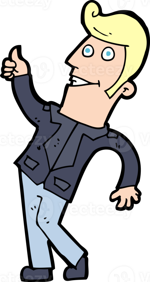 cartoon man giving thumbs up sign png