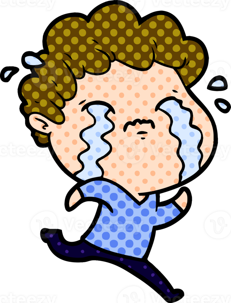 cartoon man crying png