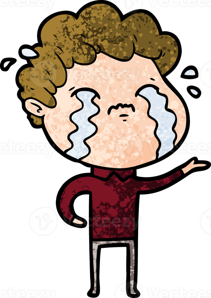 cartoon man crying png