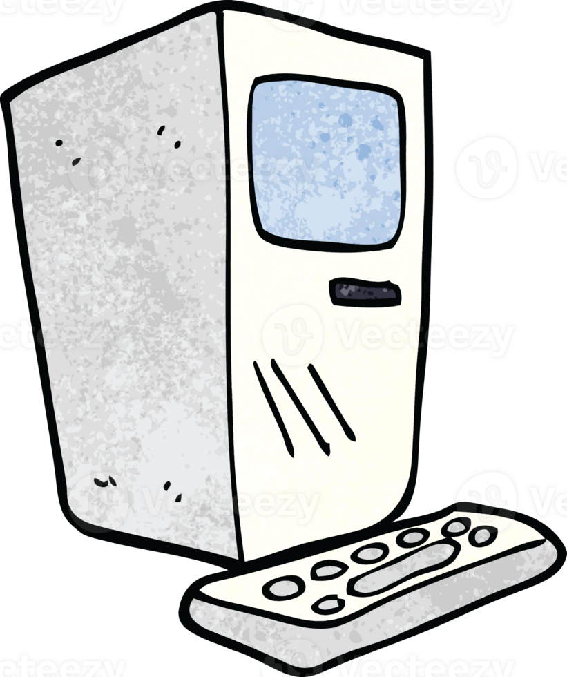 cartoon doodle office computer png