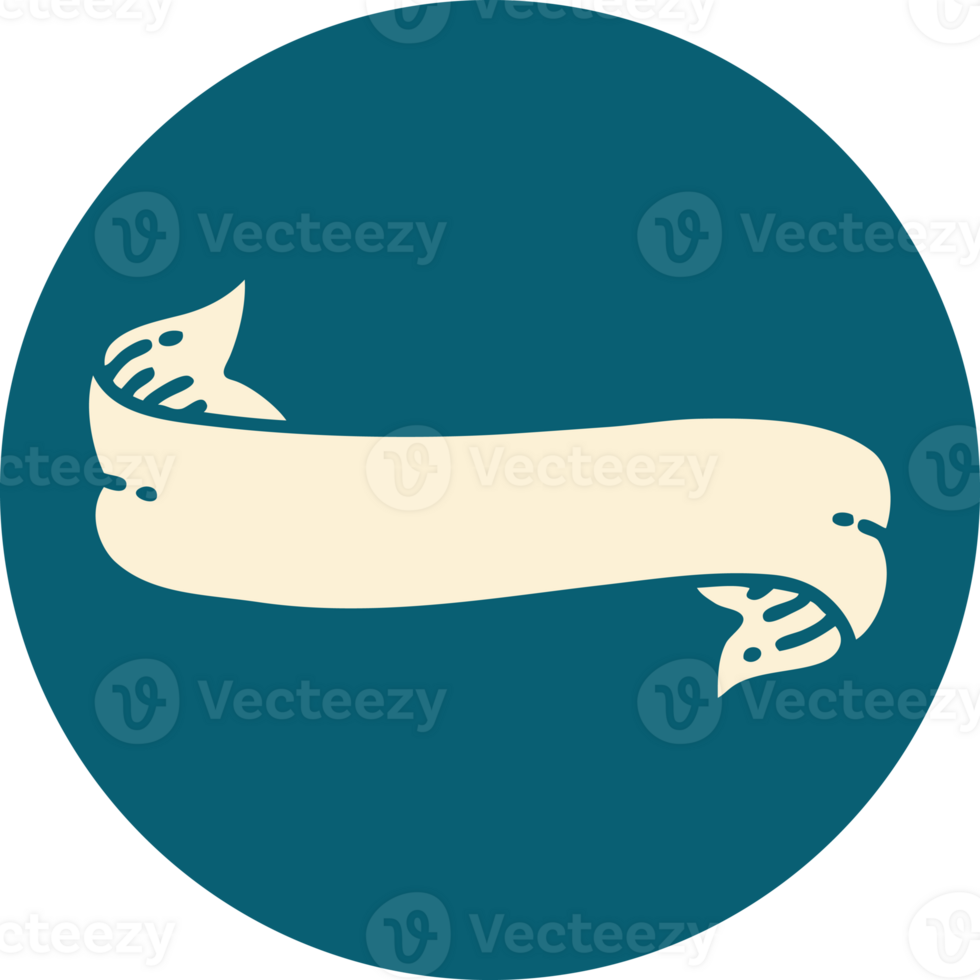 iconic tattoo style image of a banner png