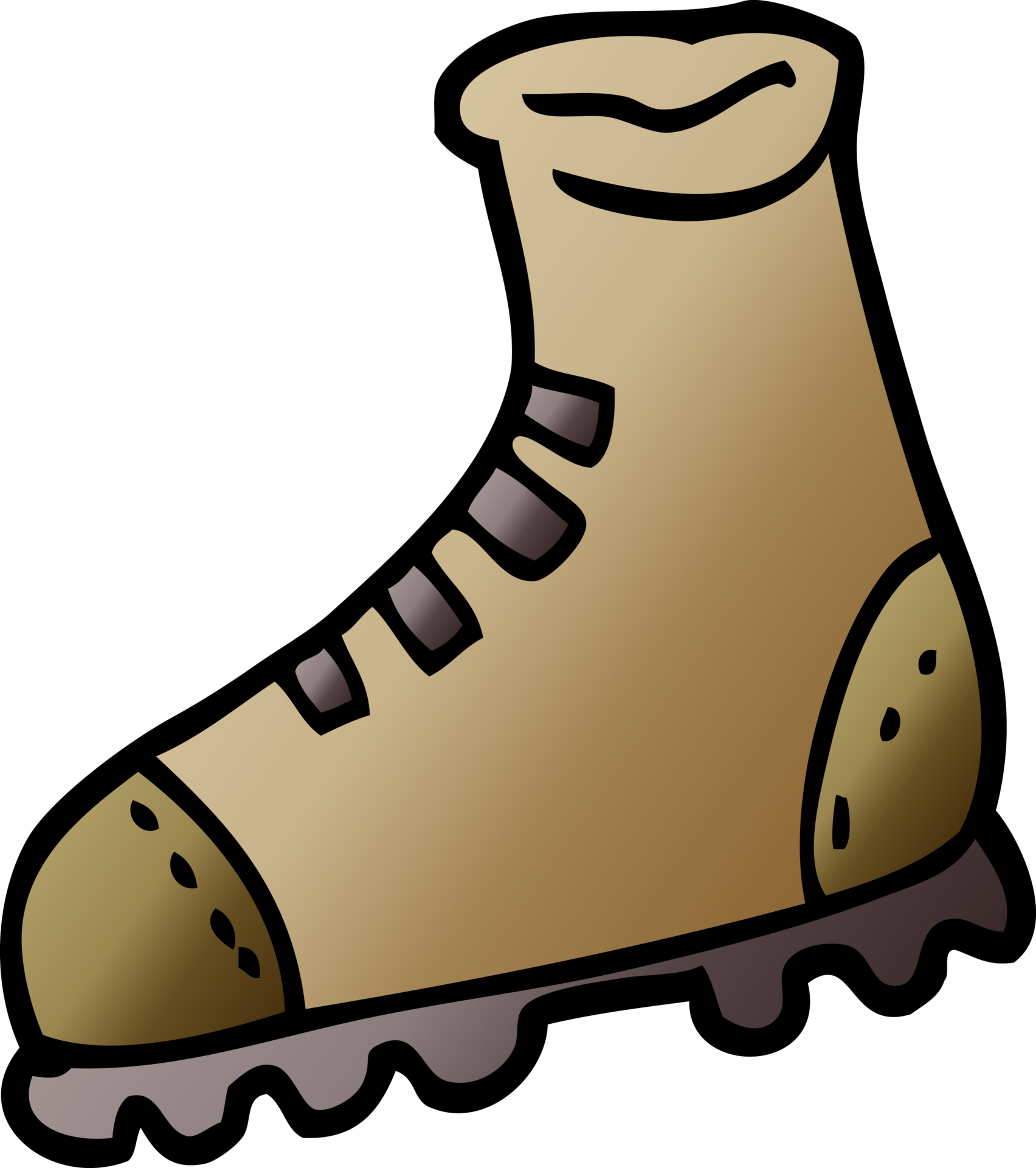 gradient illustration cartoon walking boot 45070918 PNG