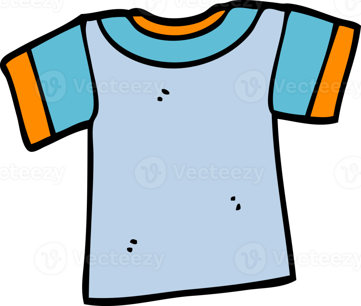 cartoon doodle tee shirt png