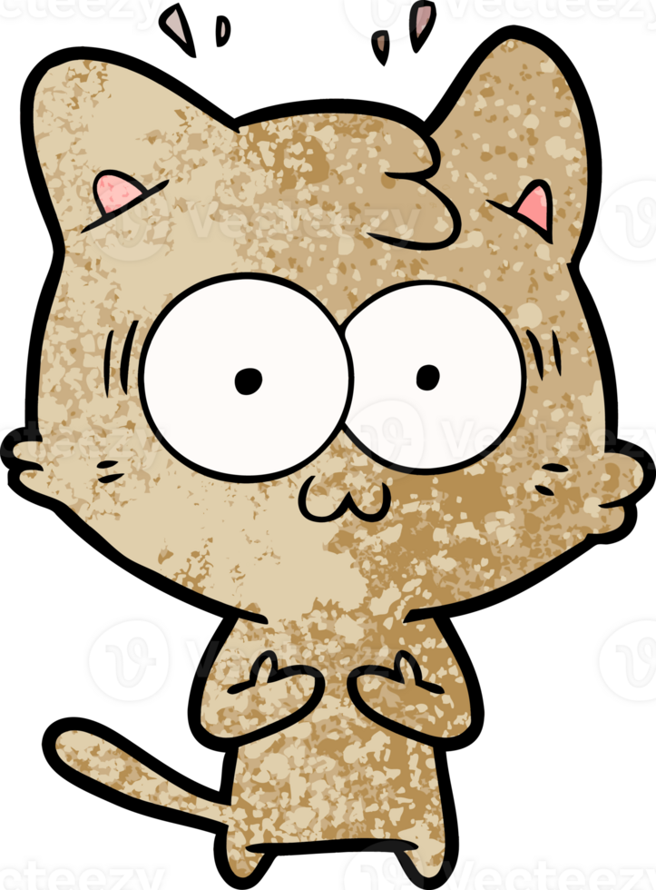 cartoon surprised cat png