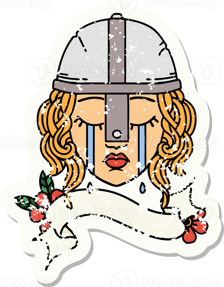 grunge sticker of a human fighter png
