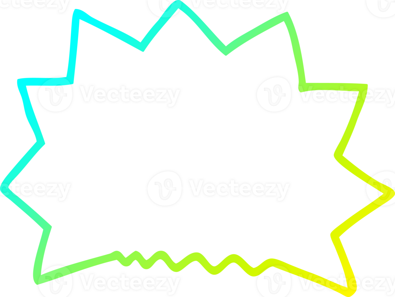 frio gradiente linha desenhando do uma desenho animado grande estrondo explosão png