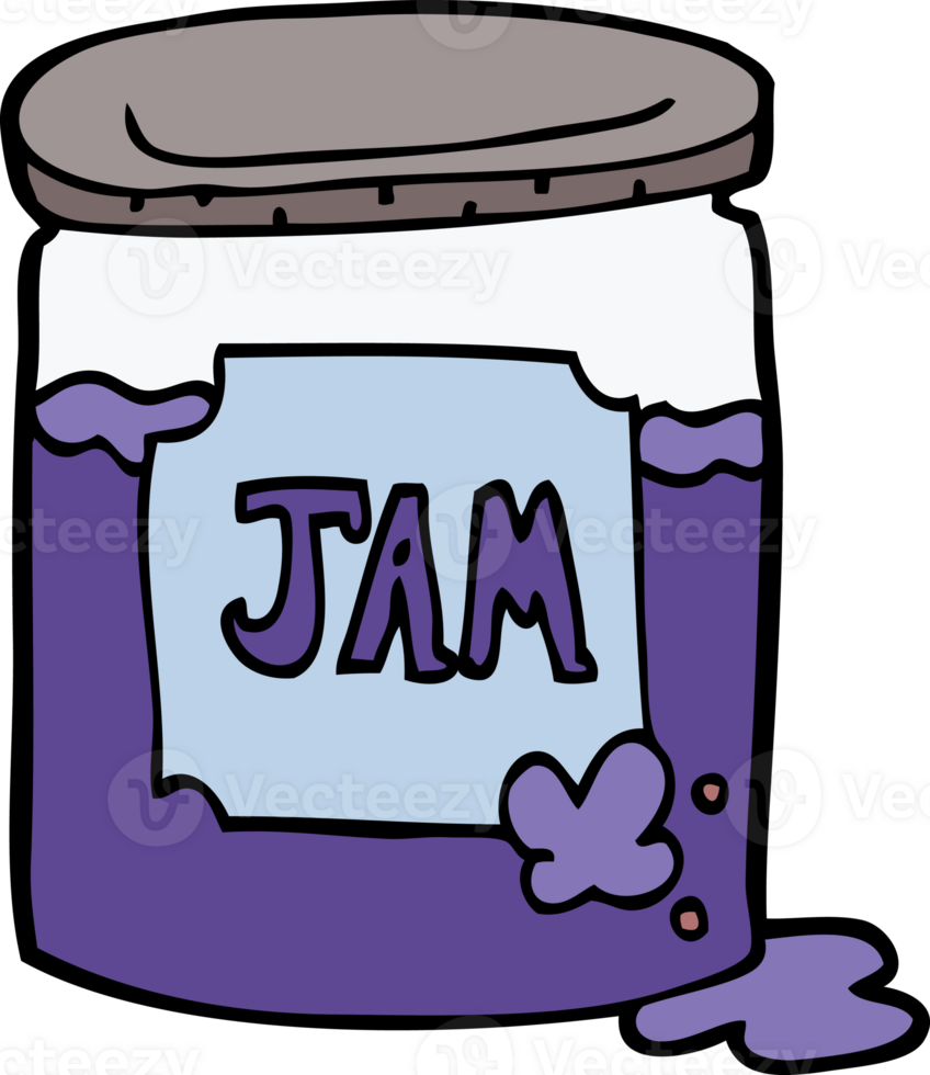 cartoon doodle jam pot png