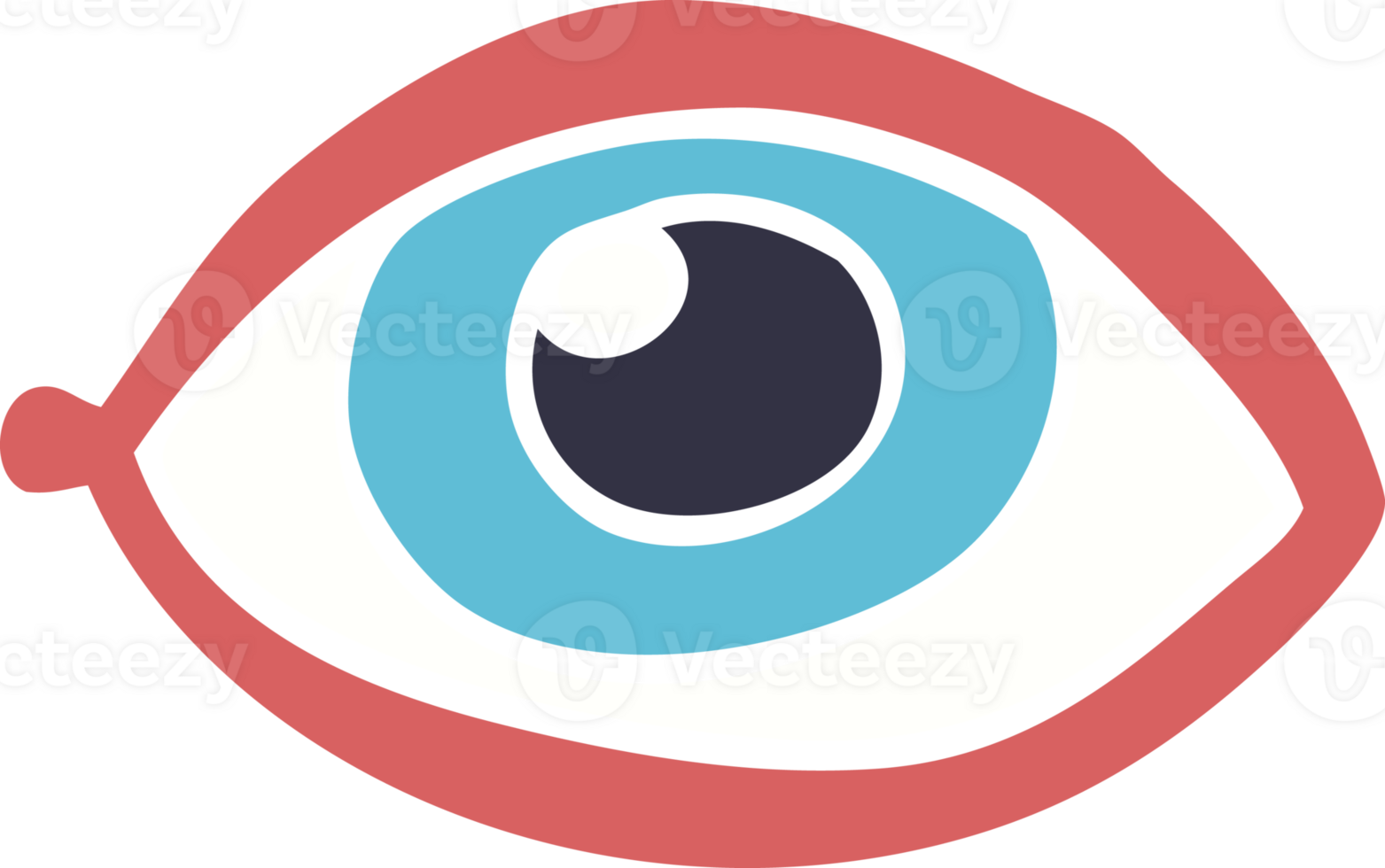 cartoon doodle eye staring png