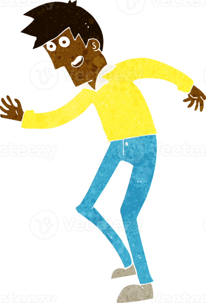 cartoon happy man dancing png