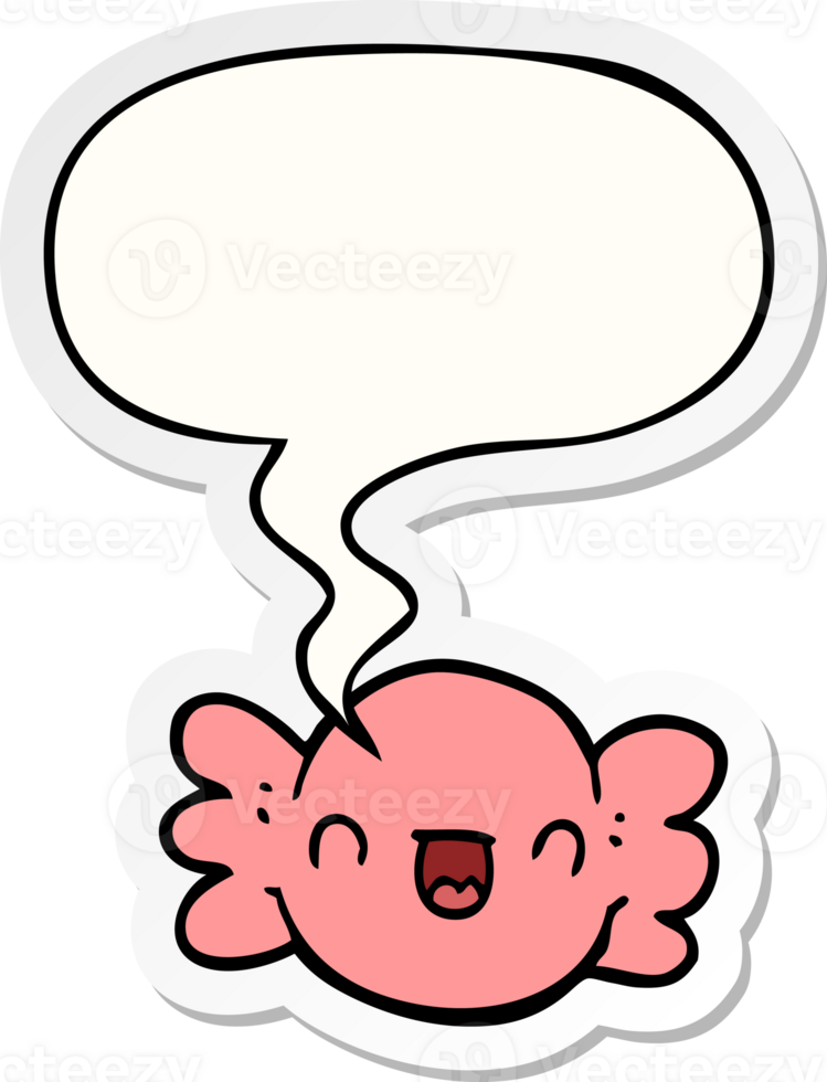 cartoon wrapped candy with speech bubble sticker png