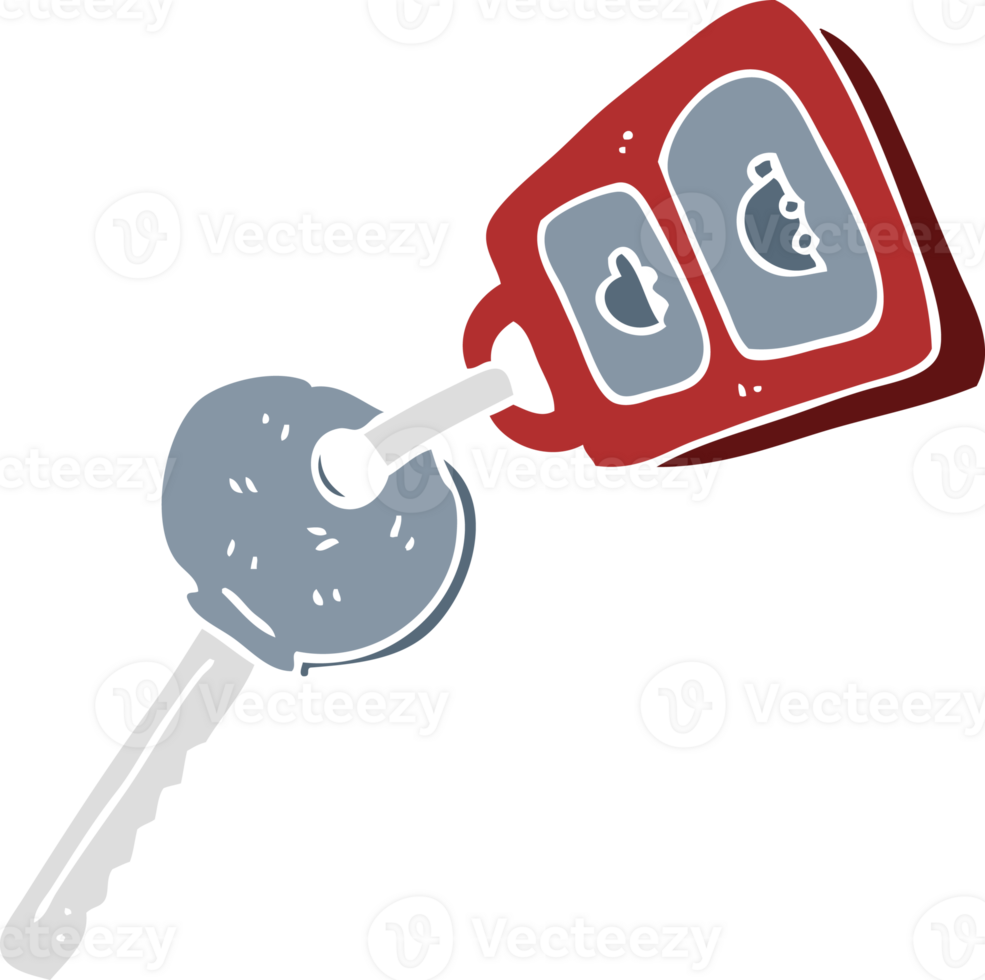 flat color illustration of key png