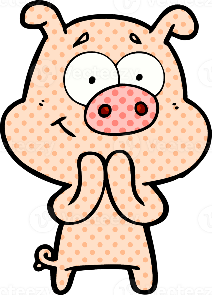 happy cartoon pig png