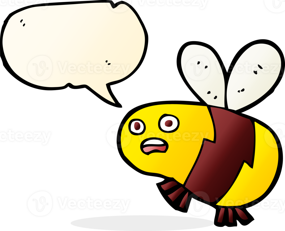 cartoon bee with speech bubble png