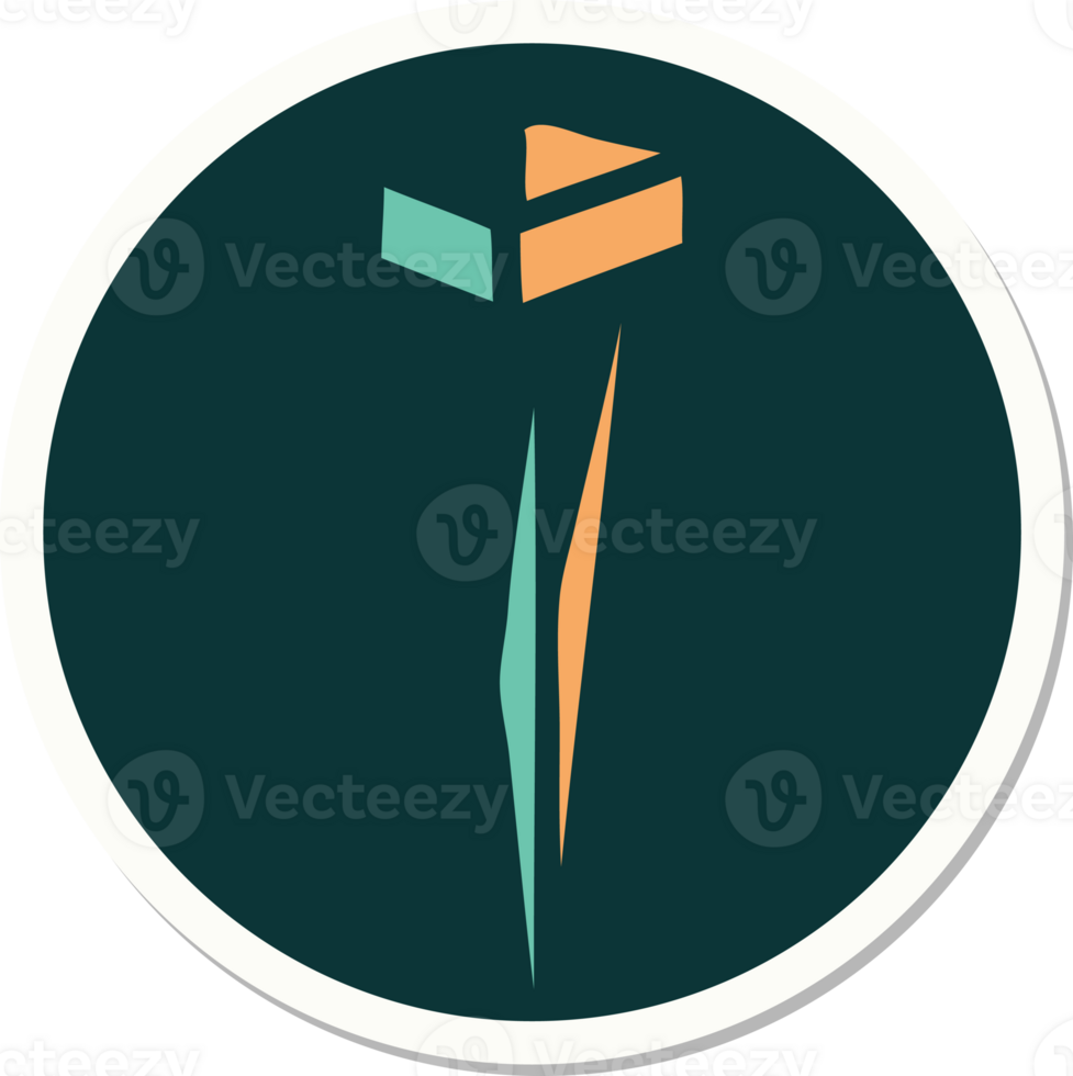 sticker of tattoo in traditional style of iron nail png