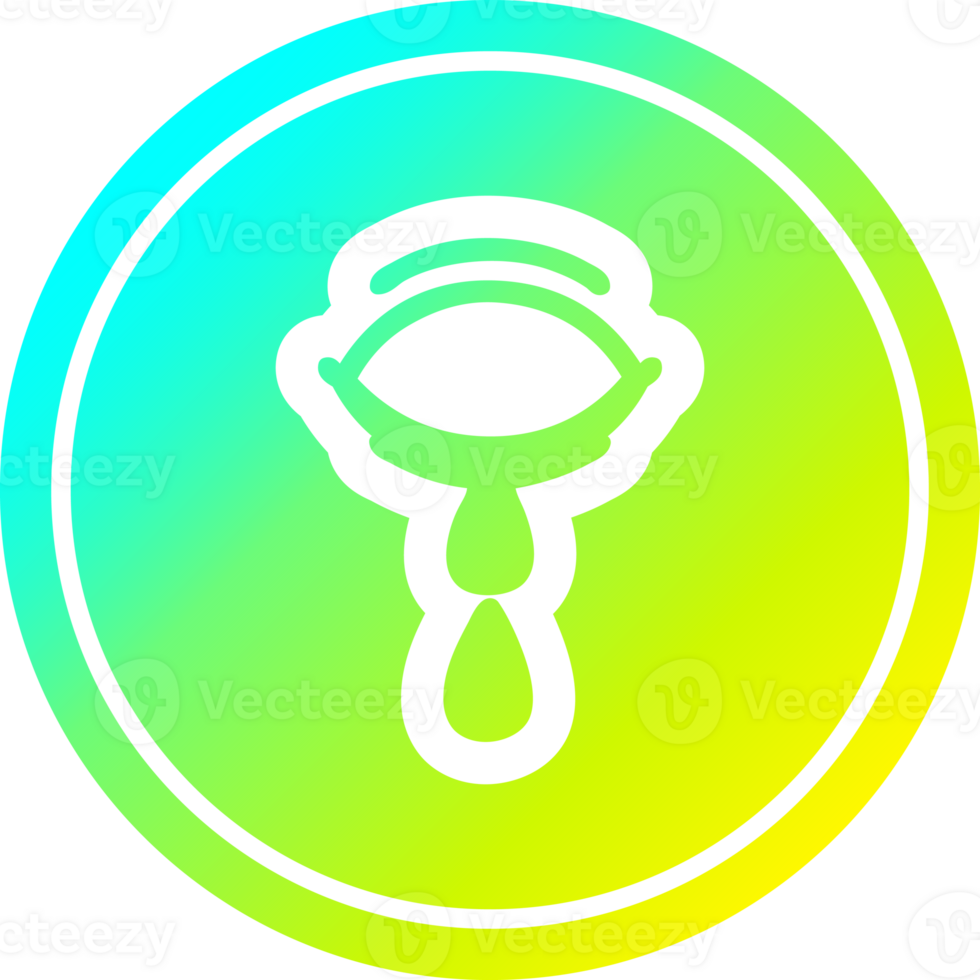 crying eye circular icon with cool gradient finish png