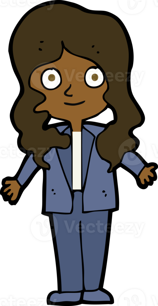 cartoon friendly business woman png