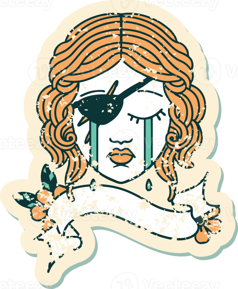 Retro Tattoo Style human rogue character face png