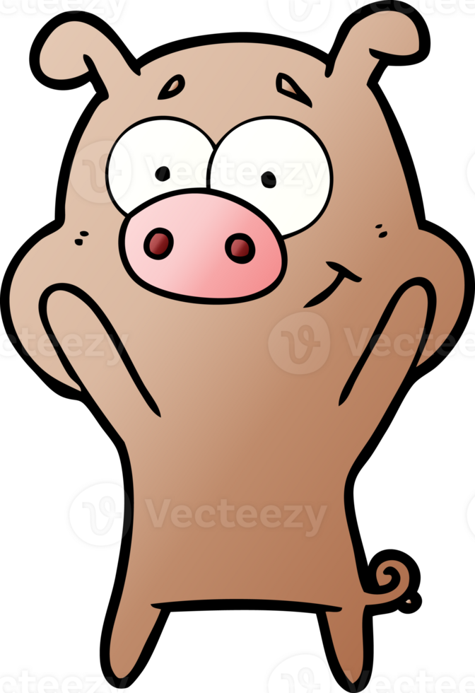 happy cartoon pig png
